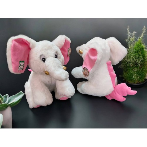 ตุ๊กตาช้างวารี เล็ก สีขาว ขนาด 8นิ้ว