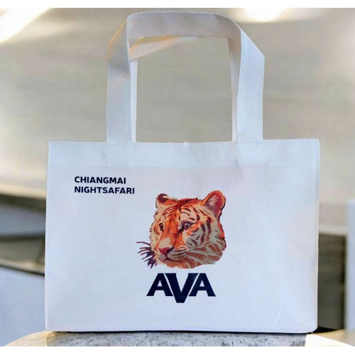 ถุงผ้าสปันบอนด์ AVA สีขาว ขนาดใหญ่ 13x13 นิ้ว ถุงผ้าสปันบอนด์ AVA สีขาว ขนาดใหญ่ 13x13 นิ้ว